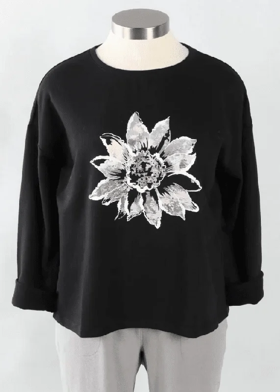 Painted Flower Fleece Tee