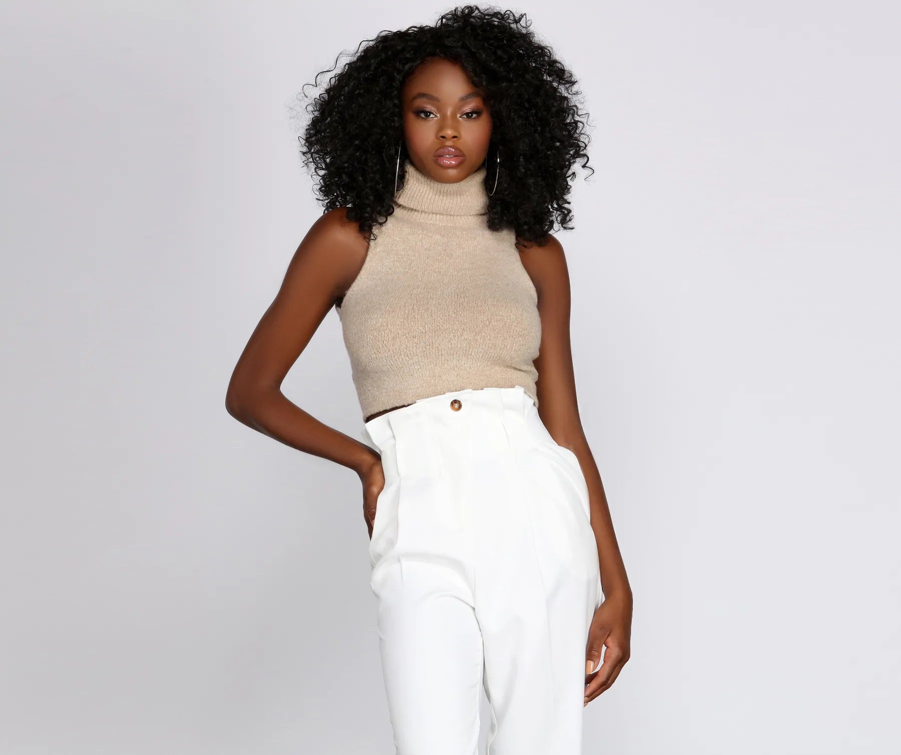 Keeping Knit Basic Cropped Sweater