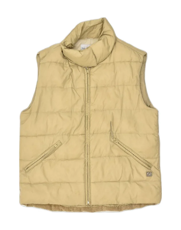 SERGIO TACCHINI Womens Padded Gilet IT 46 Large Beige Nylon