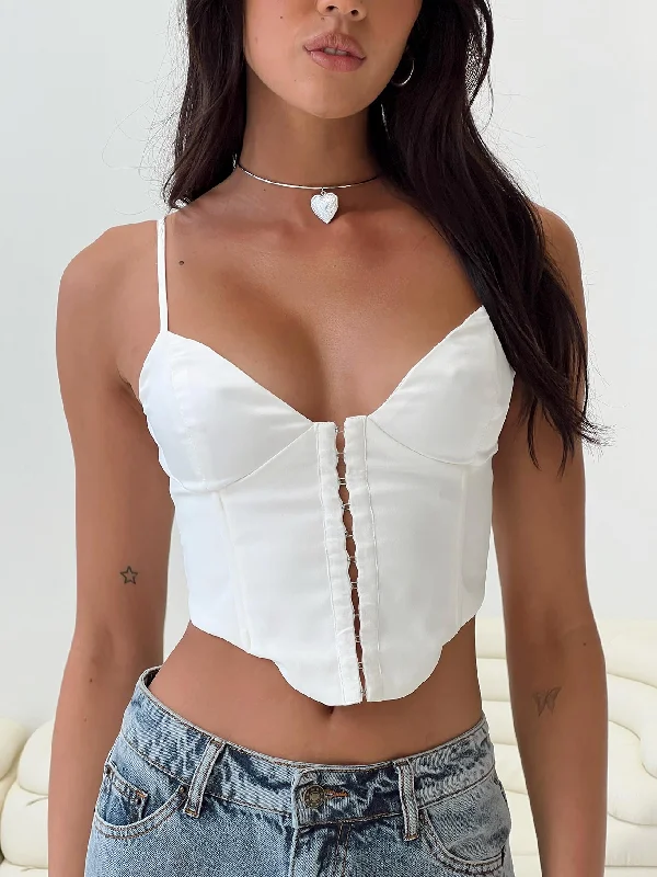 Palisade Corset Top White