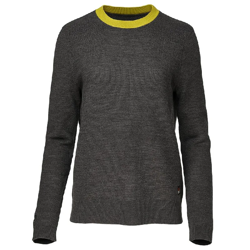 Womens Merino Honeycomb Sweater (Smoke/Lime)