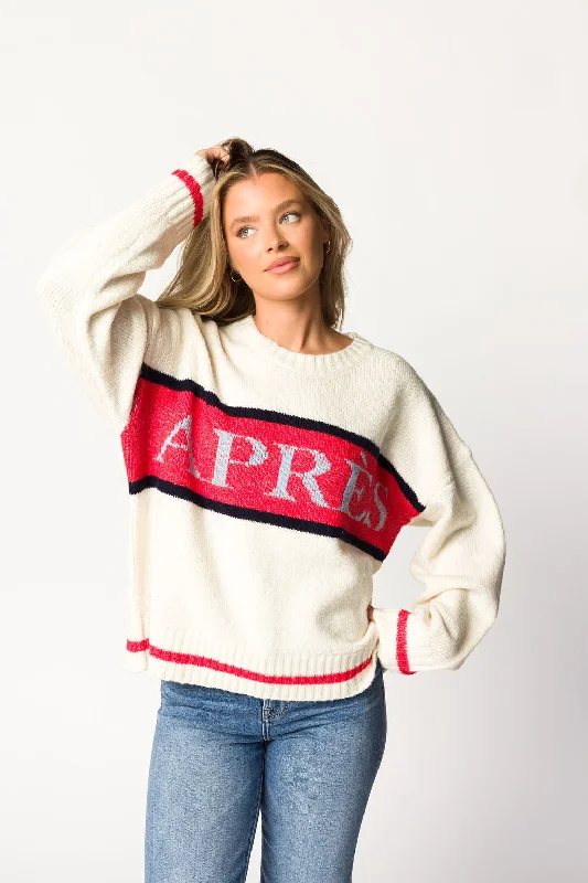 Apres Pullover Sweater Top in Cream