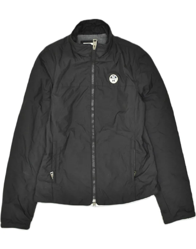 NORTH SAILS Womens Bomber Jacket UK 12 Medium Black Polyamide