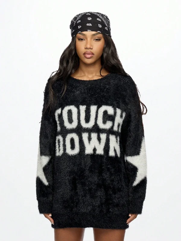 SUMWON WOMEN Fully Oversized Graphic Knit Sweater