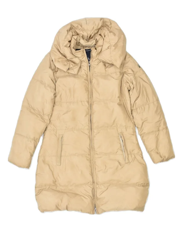 CONTE OF FLORENCE Womens Padded Coat IT 42 Medium Beige