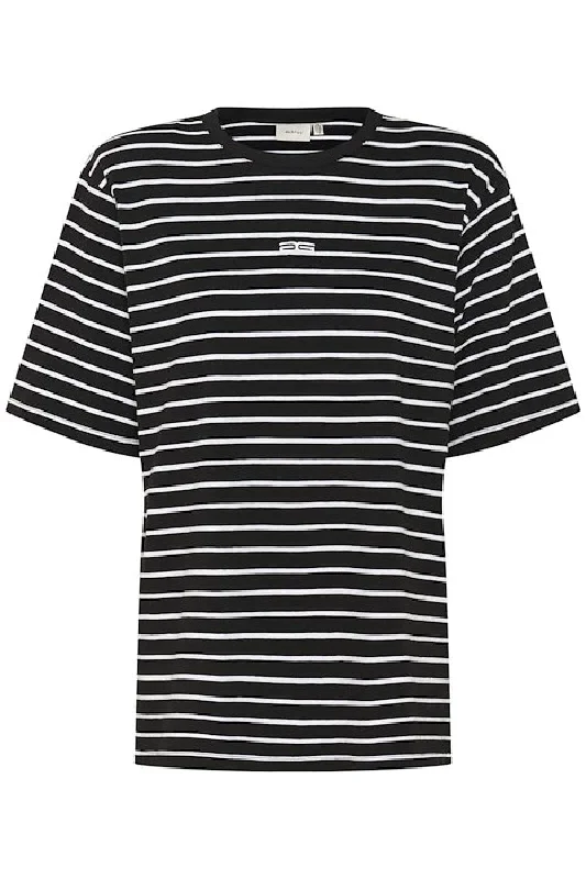 Gestuz - Samurillygz Striped Tee - 107312 Black White Stripe