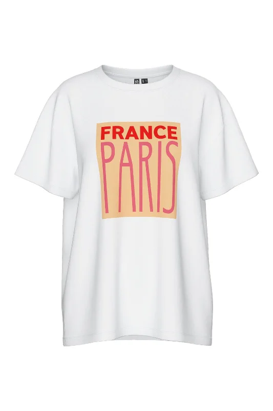 Pieces - Pccity Ss Oversized Tee - 4794446 Bright White France