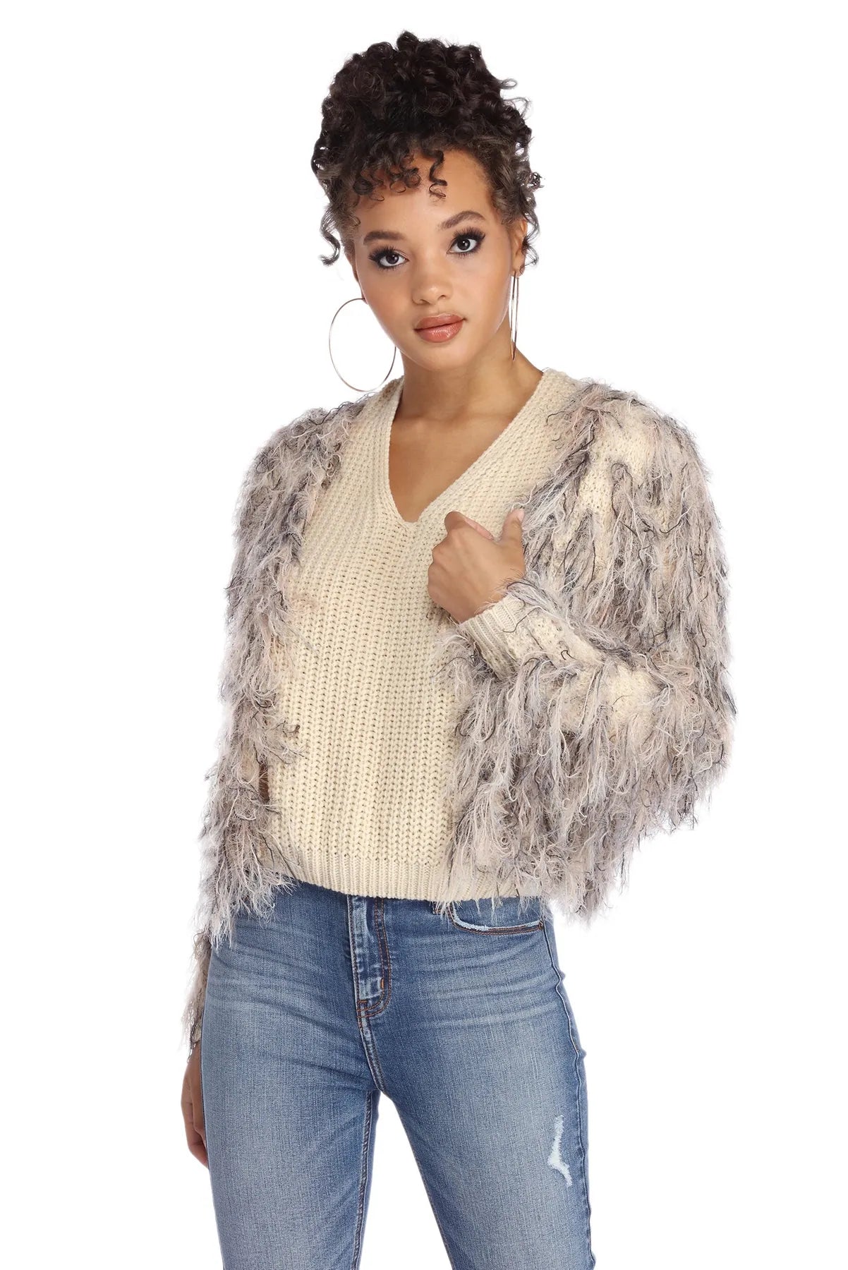 Shabby Chic Shaggy Cardigan