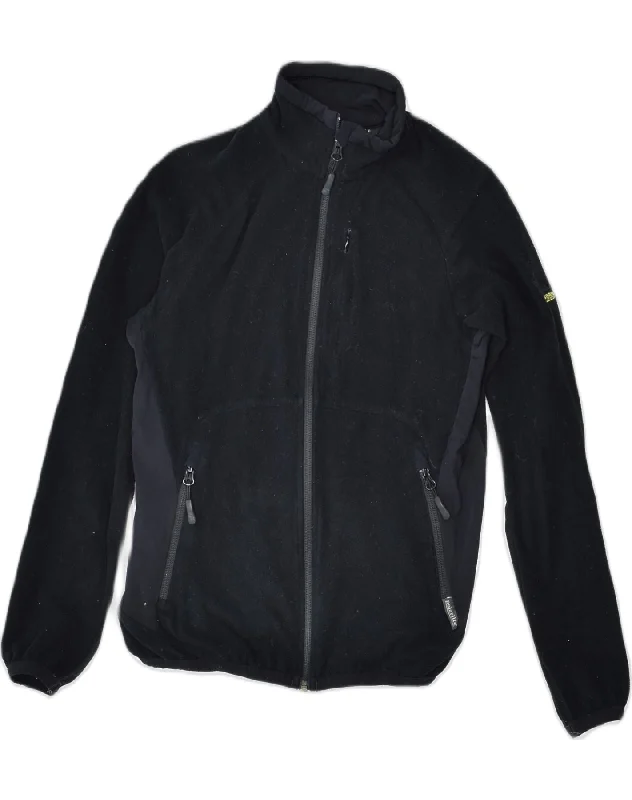 SALEWA Womens Fleece Jacket UK 10 Small Black Polyester