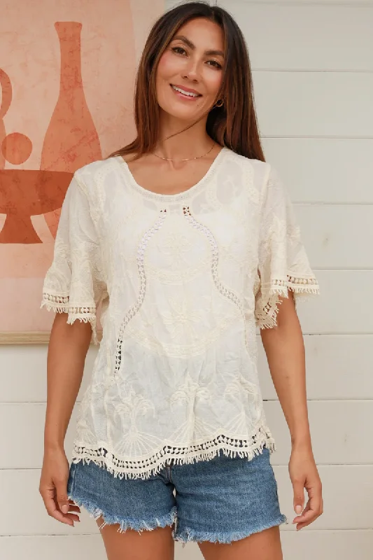 Isabella Boho Mahe Crochet Shirt Cover up