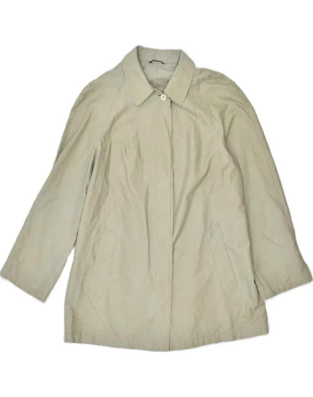 BROOKLIN Womens Overcoat UK 14 Medium Khaki