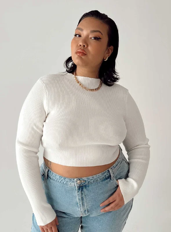 Arthur Long Sleeve Top White Curve