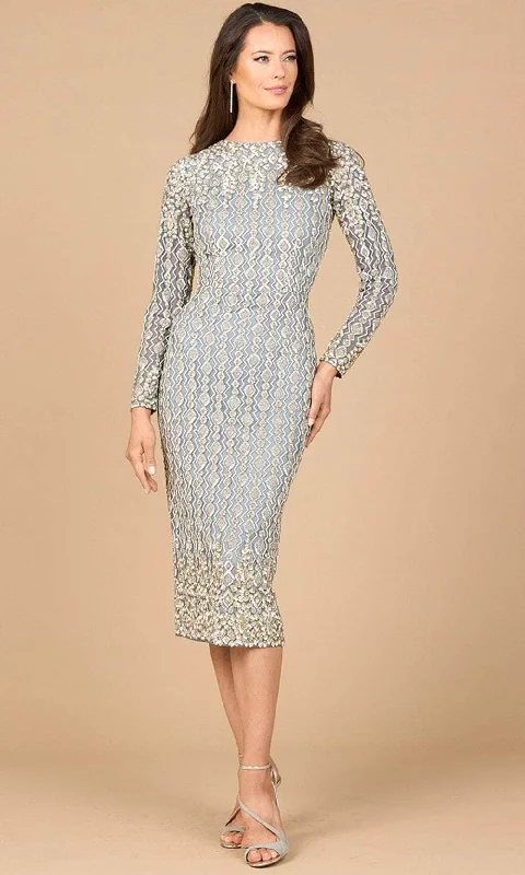 Lara Dresses 28982 - Long Sleeve Intricate Beaded Evening Dress