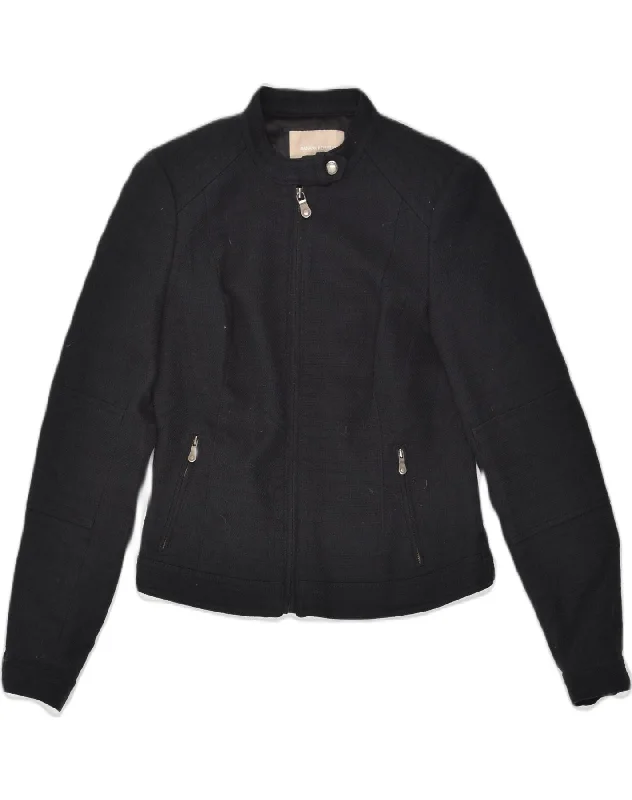 BANANA REPUBLIC Womens Military Jacket US 0 XS Black Cotton