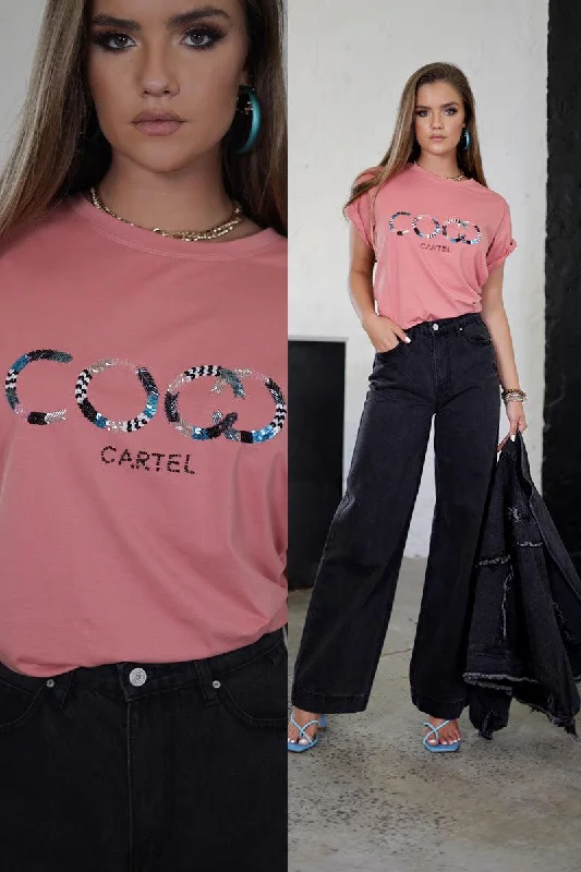 Coco Cartel  LP1351 Most Loved Tee Hand Beaded - Hot Seller