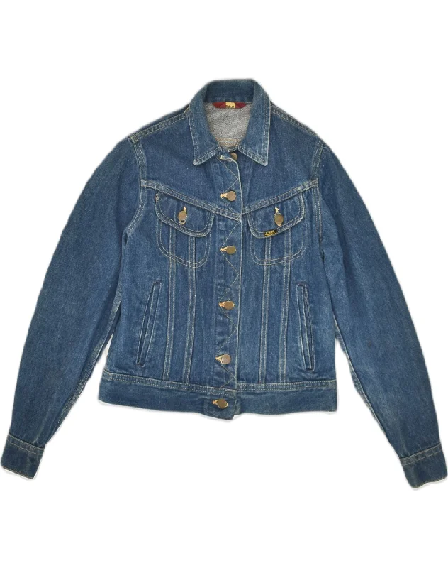 LEE Womens Denim Jacket UK 8 Small Blue Cotton