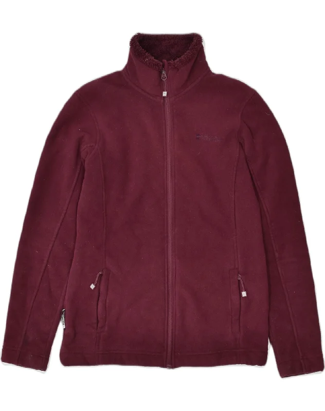 MOUNTAIN WAREHOUSE Womens Fleece Jacket UK 10 Small Maroon Polyester