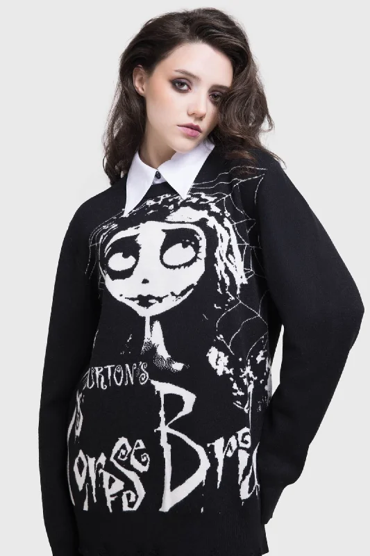 Corpse Bride Distressed Sweater