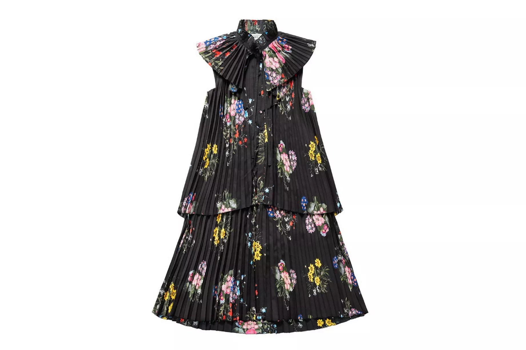 Erdem x H&M Floral Black Pleated Dress