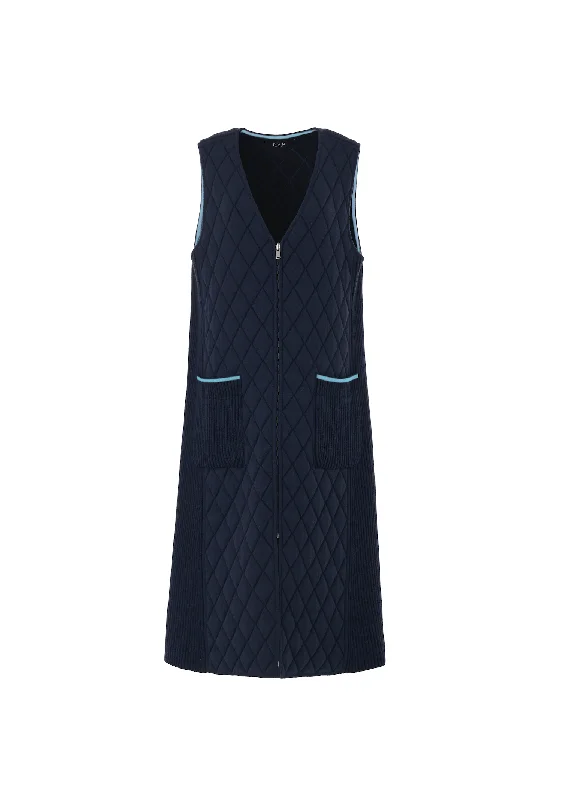 Merino Wool Quilted Knit Vest