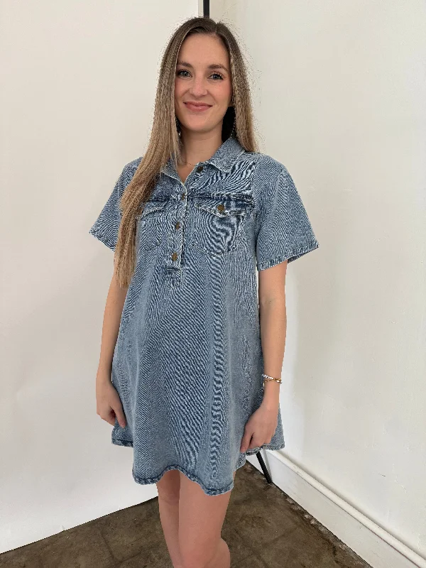 Sofie the Label Teagan Denim Collared Mini Dress