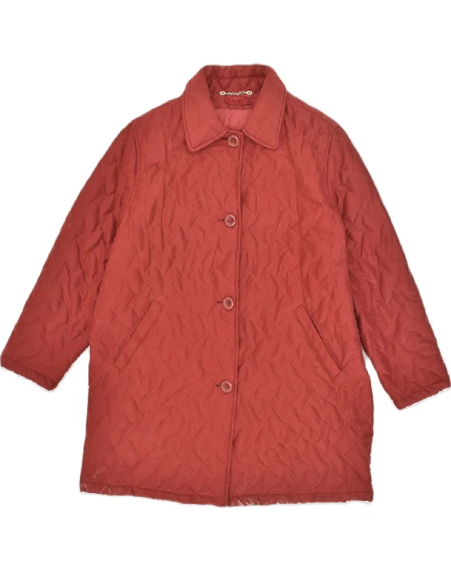 ELEGANT PROJECT Womens Quilted Jacket IT 50 XL Red Polyester