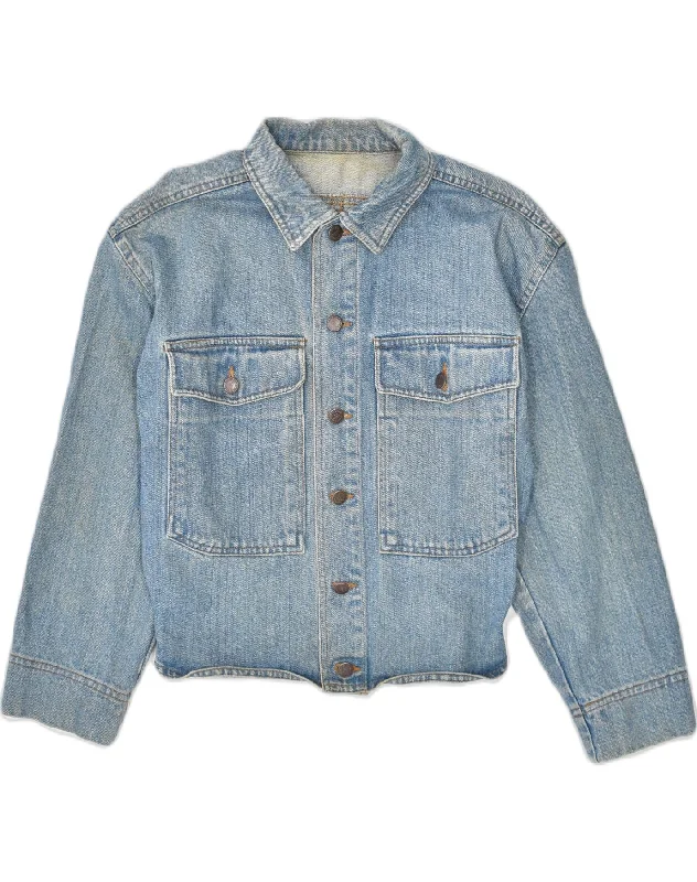 BENETTON Womens Denim Jacket IT 42 Medium Blue Cotton