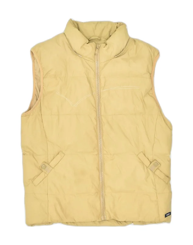 GAS Womens Padded Gilet UK 16 Large Yellow Nylon